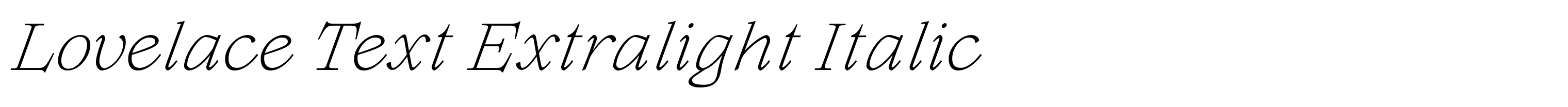Lovelace Text Extralight Italic